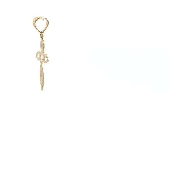 18K Gold Pendant Cross Religious 0.49 grams - Picture 6 of 9